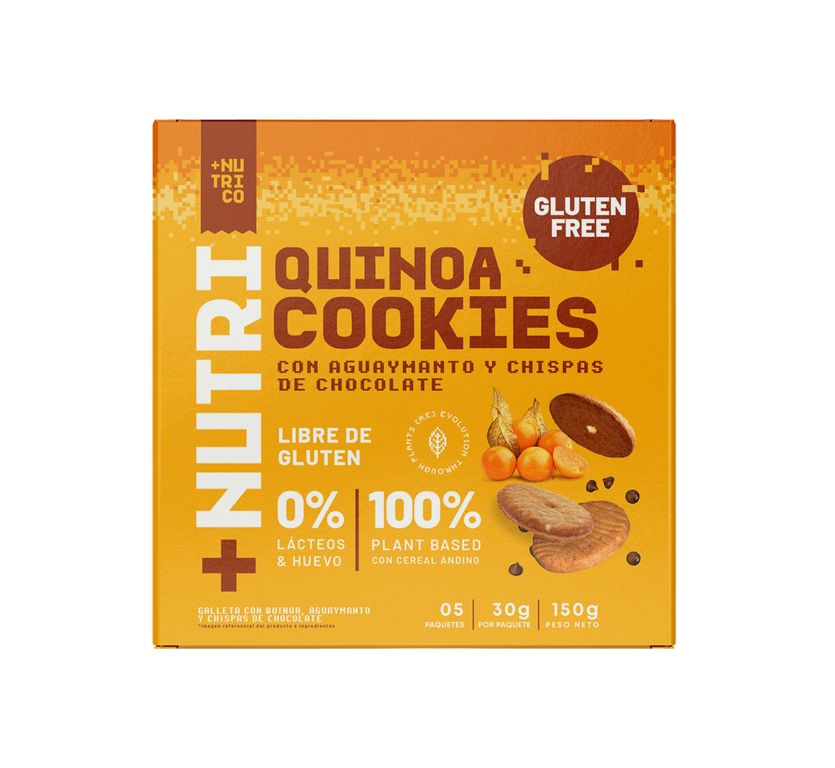 NUTRI Co Quinoa Cookies with aguaymanto, 150 g box of 5 sachets